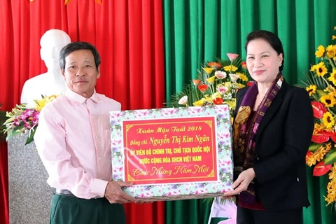 越南国会主席阮氏金银走访慰问河静省优抚对象