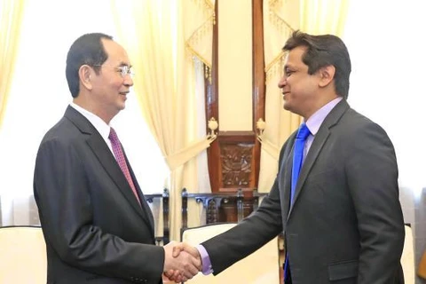 越南国家主席陈大光会见印度塔塔集团越南公司总经理森古普塔