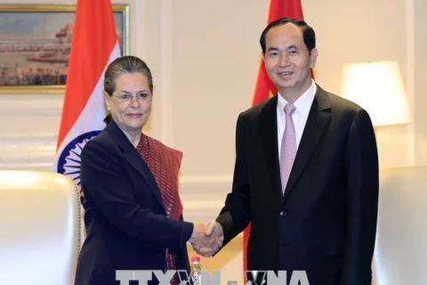 陈大光呼吁扩大印度与越南的合作