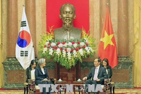 越南国家主席陈大光会见韩国外长康京和