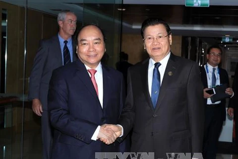 越老两国总理在东盟-澳大利亚峰会期间举行会晤