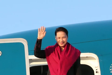 越南国会主席阮氏金银抵达瑞士日内瓦 开始出席IPU-138
