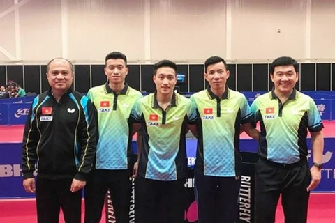 越南乒乓球队获得世乒赛团体赛第二层级的入场券