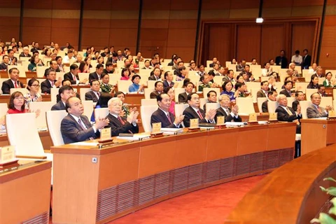 越南第十四届国会第五次会议在河内隆重开幕