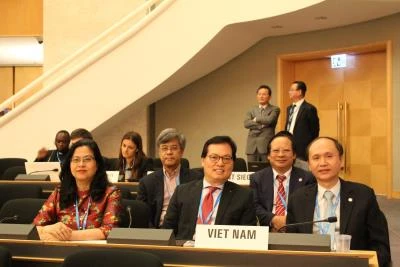 出席第71届世界卫生大会的越南代表团。（图片来源：越通社）