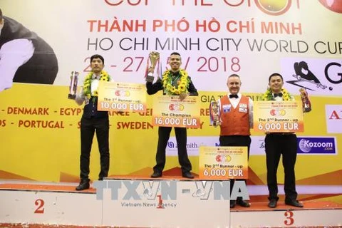 越南选手夺得2018年胡志明市世界杯开伦（三球）台球锦标赛冠军
