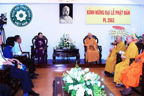 佛诞大典之际胡志明市领导走访当地若干佛教团体