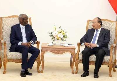 阮春福总理会见苏丹驻越大使。（图片来源：越通社）