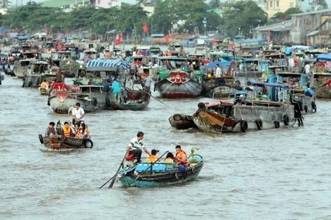 “盖朗水上市场文化”旅游节：芹苴市旅游的亮点