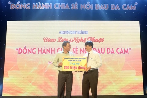 岘港市为橙剂受害者开展善款筹集活动