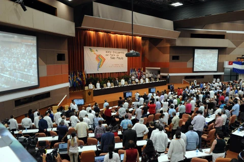 越南共产党代表团出席第24次圣保罗论坛。（图片来源：越通社）
