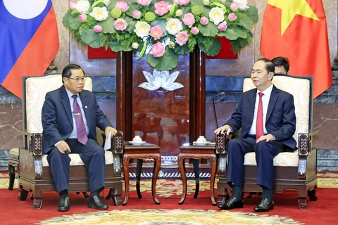 越南国家主席陈大光会见老挝国会副主席森暖