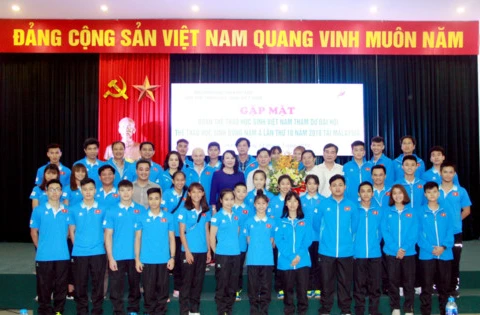 越南体育代表团参加2018年东南亚学生运动会