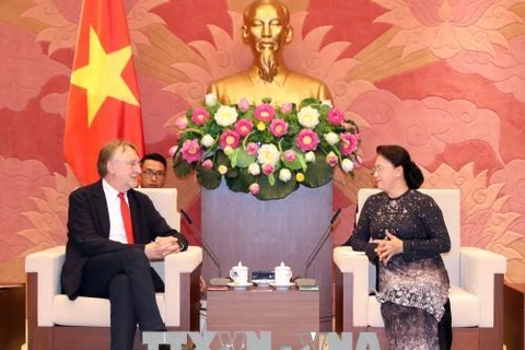 越南国会主席阮氏金银会见欧洲议会贸易委员会主席
