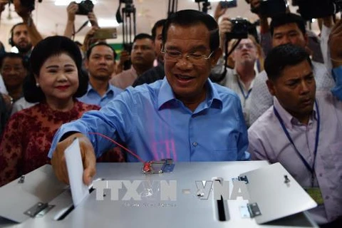 柬埔寨第六届国会选举开始投票