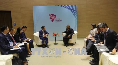 第51届东盟外长会议：越南政府副总理兼外长范平明会见印度、文莱和菲律宾外长