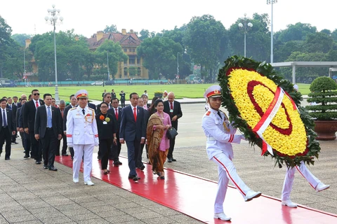 印尼总统维多多和夫人圆满结束对越进行的国事访问