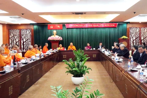 胡志明市领导会见泰国僧伽委员会代表团一行