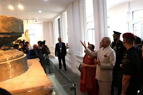 印度总统造访岘港市和广南省名胜古迹