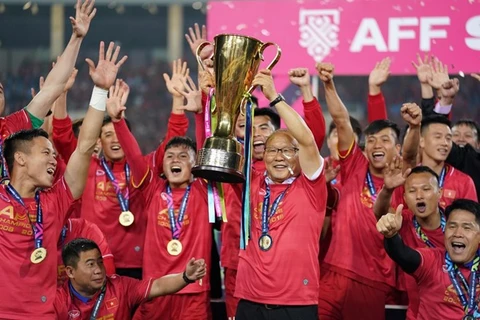 2018年铃木杯东南亚足球锦标赛决赛第二回合： 越南队以3比2总比分完胜 夺得冠军