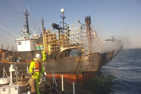 韩国渔船起火酿两名越南籍船员一死一伤 一名中国籍船员失踪