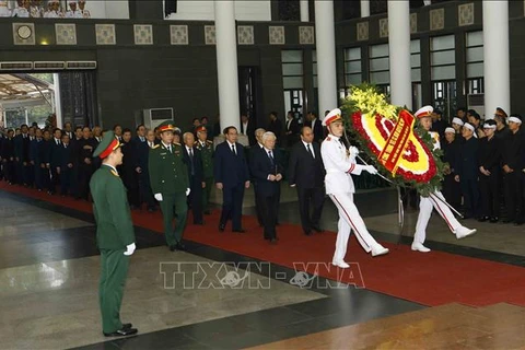 阮德平同志追悼会在河内国家殡仪馆隆重举行