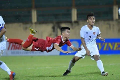 2019年越南国际U19足球赛开赛 越南队2-1反超缅甸队
