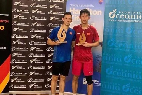 越南羽毛球名将阮进明在新西兰夺得两次冠军