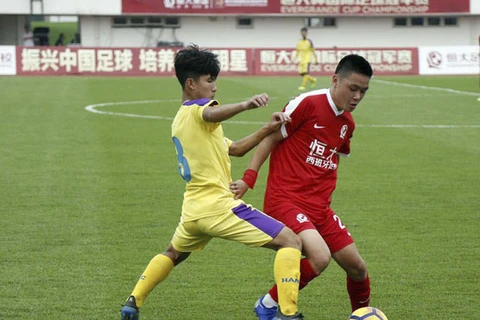 越南河内U17队1比0击败中国广州恒大U17队