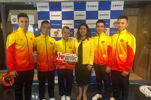 越南体育团在世界健美操锦标赛荣获三枚金牌