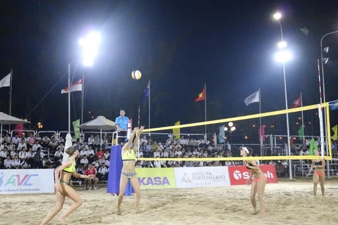 2019年亚洲女子沙滩排球比赛在芹苴市开幕
