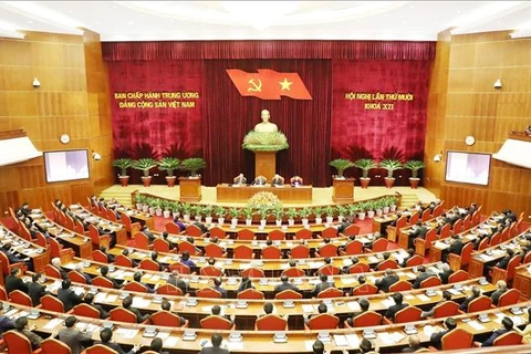 越共第十二届中央委员会第十次全体会议在河内隆重开幕