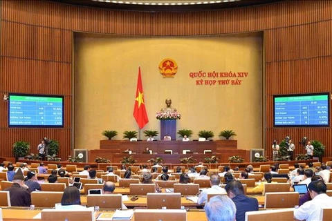 越南第十四届国会第七次会议：表决通过两项决议 讨论两部法案