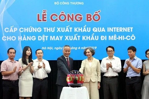 越南为按照CPTPP出口墨西哥的纺织品颁发电子证书