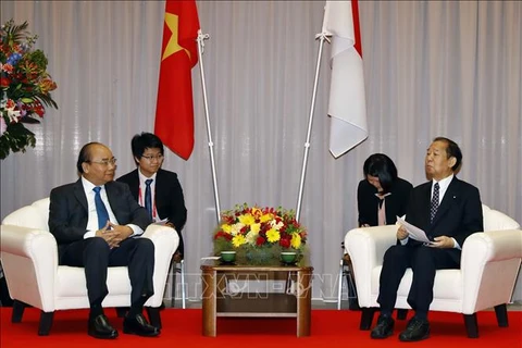 越南政府总理阮春福 会见日越友好议员联盟主席二阶俊博