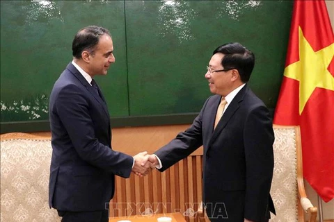 越南政府副总理兼外交部长范平明会见亚洲开发银行副行长赛义德