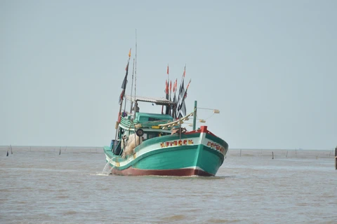 越南广义省李山岛县渔民成功救助在海上遇险的32名外国渔民
