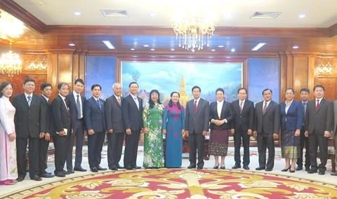 胡志明市高级代表团访问老挝