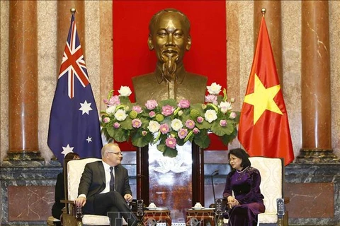 越南国家副主席邓氏玉盛会见澳大利亚总理斯科特•莫里森