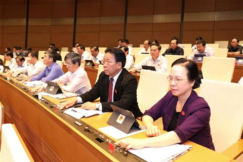 越南第十四届国会第八次会议：表决通过一项决议 讨论两部法案