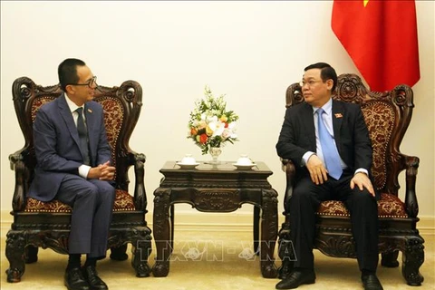 越南政府副总理王廷惠会见太平洋世纪集团总裁李泽楷