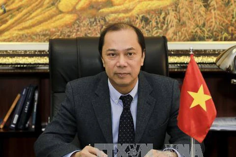 越南外交部副部长阮国勇就阮春福访韩接受越通社记者采访