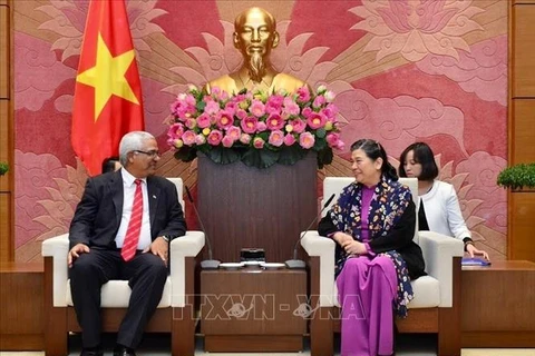 越南国会常务副主席丛氏放会见古巴司法部代表团
