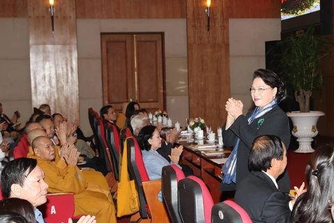 阮氏金银出席越南祖国阵线第九届中央委员会第二次会议