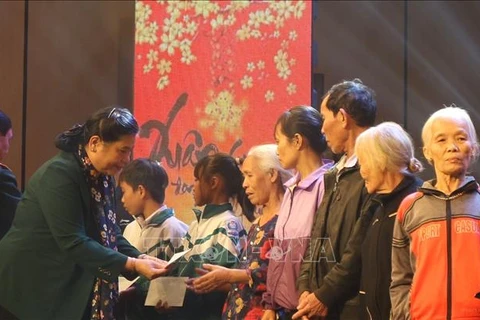 越南国会副主席丛氏放出席向困难群众“春节送温暖”活动