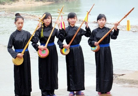 越南广宁省岱依族同胞的传统乐器——丁琴