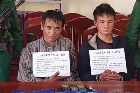 山萝省抓获非法运输毒品的两名老挝籍犯罪嫌疑人