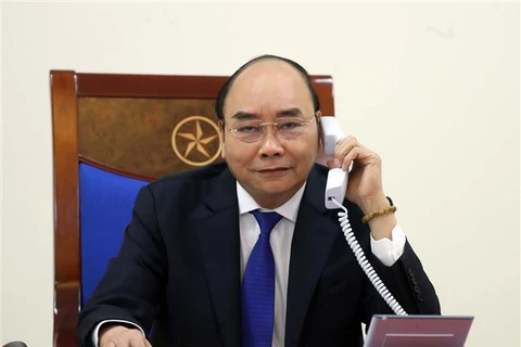 越南政府总理阮春福与澳大利亚总理通电话