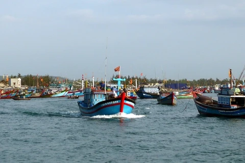 越南广南省渔民继续在传统渔场进行捕捞作业