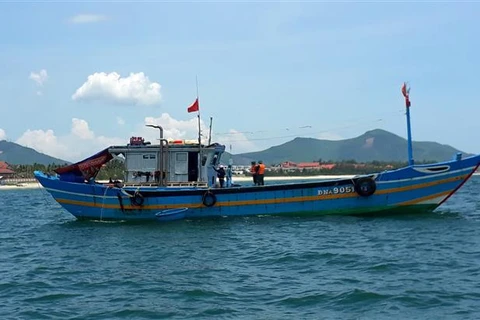 承天顺化省发现一艘承载9名故意逃避隔离人员的渔船